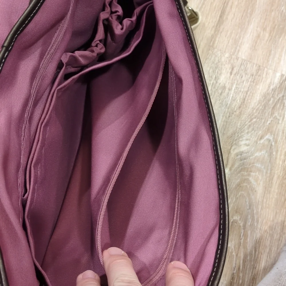 👶🎒Coach Pink/Purple & Brown Circle Diaper Baby Bag w/ Changing Pad👶🎒